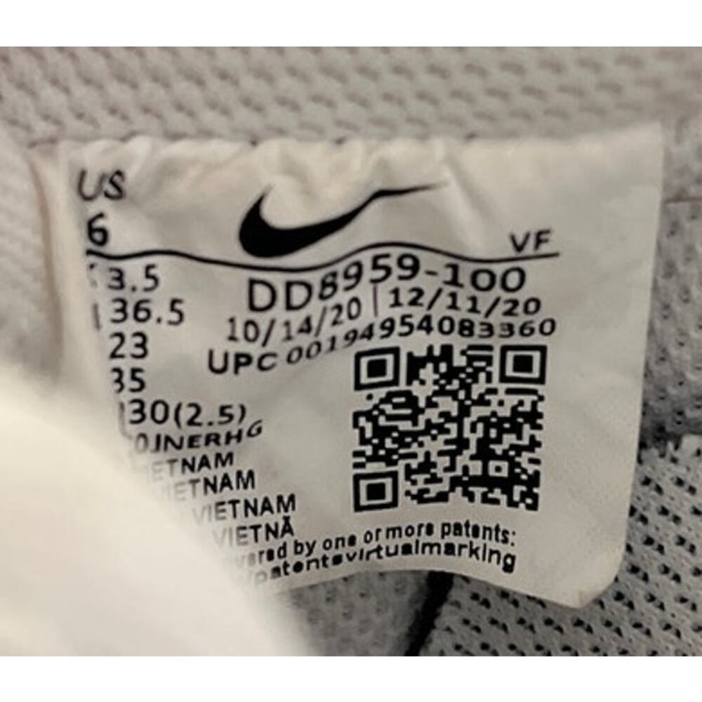 Womens Nike Air Force 1 Low Leather Sneakers Size 6 Triple White B36 - Picture 6 of 6